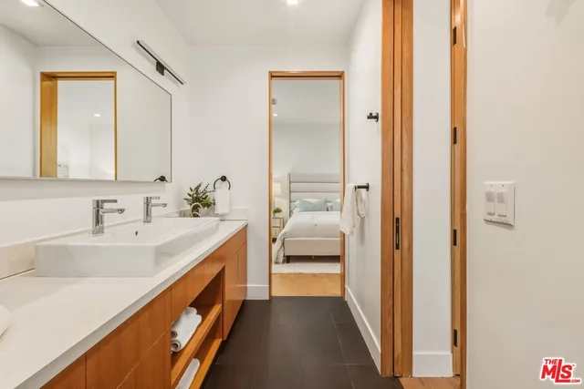 an aerial view of city and mountain view