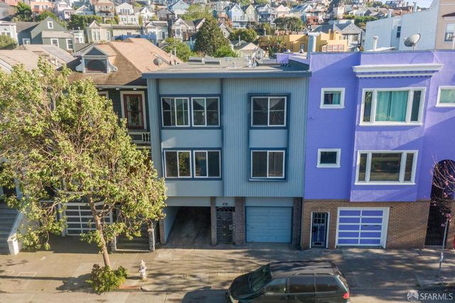 a front view of a building