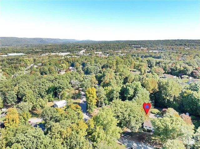 an aerial view of multiple house