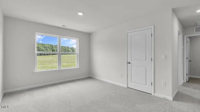 an empty room with a window