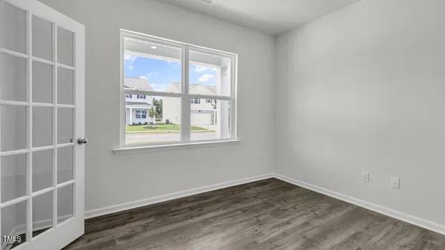 an empty room with a window