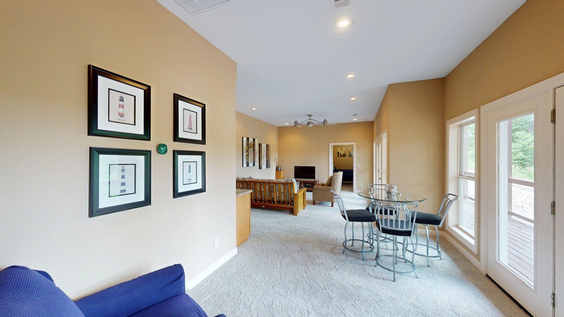 1085 Caney Hollow Road Counce, TN 38326 - Photo 19 of 39 Dining space with light carpet, baseboards, and recessed lighting
