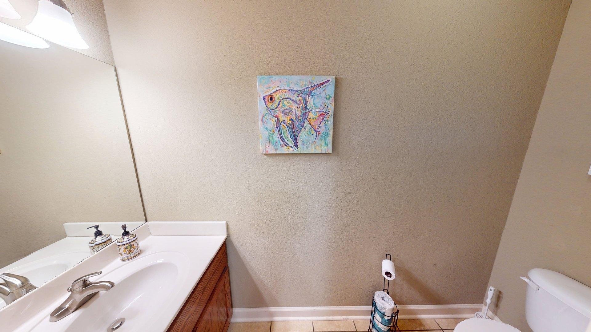 1085 Caney Hollow Road Counce, TN 38326 - Photo 31 of 39 Bathroom featuring toilet, tile patterned floors, vanity, and baseboards