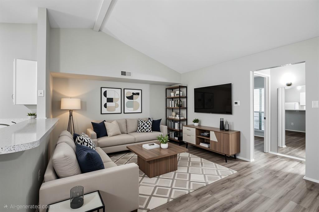 7129 Sorcey Road Dallas, TX 75249 - Photo 3 of 17 AI image to show a furnished living room