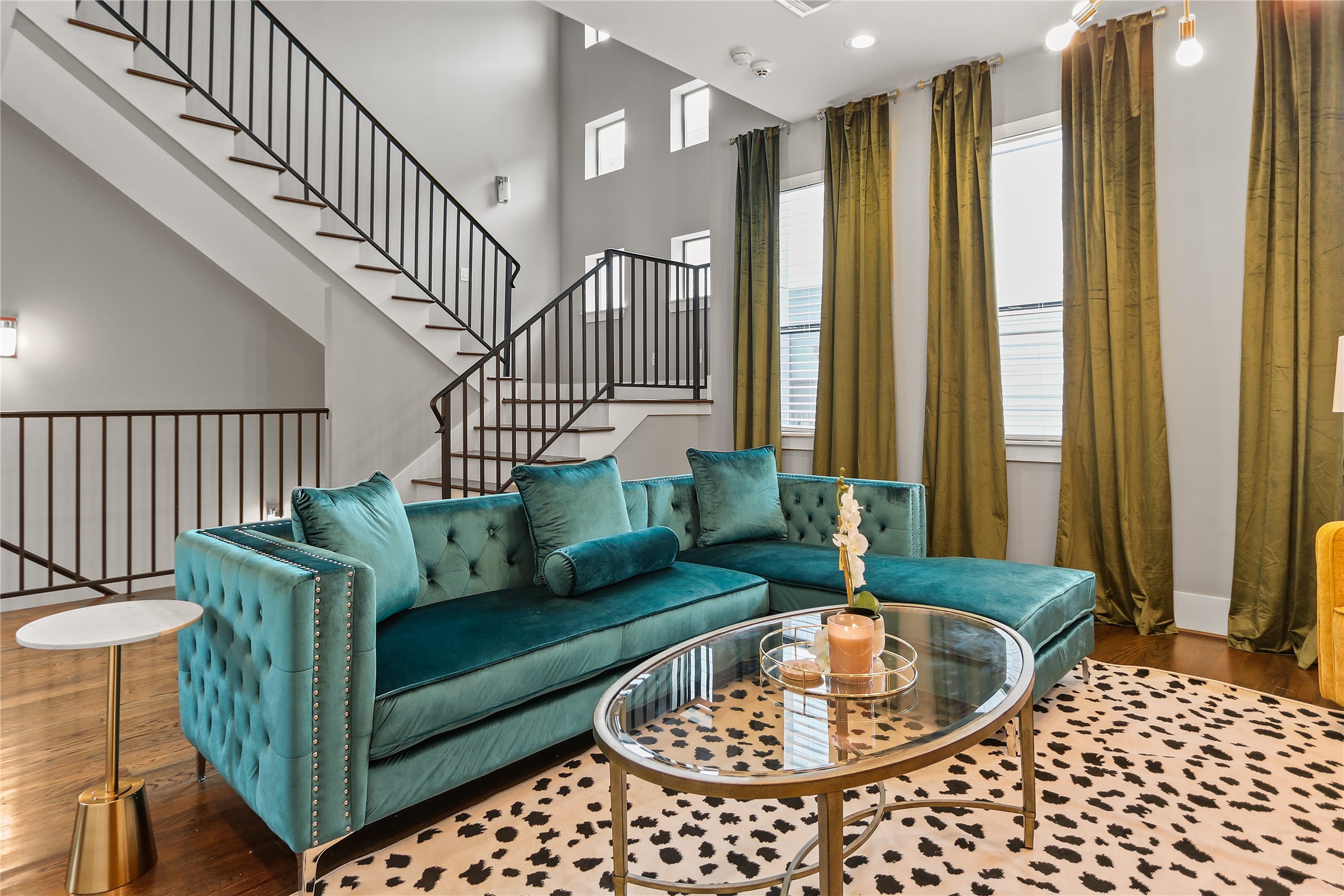 Fully furnished modern townhome with sleek finishes and designer styling