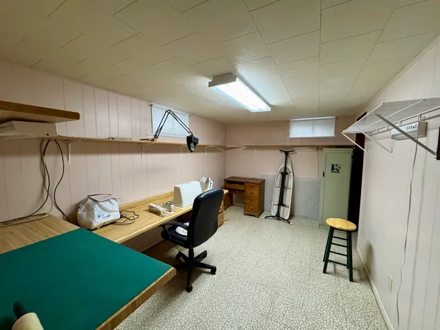 a view of storage and utility room
