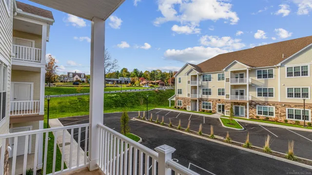a view of a city from a balcony