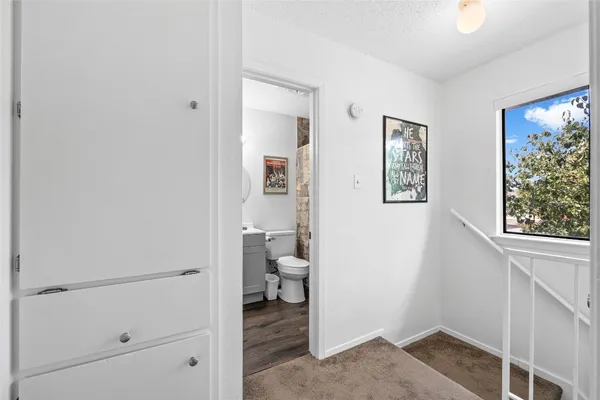 a bathroom with a toilet