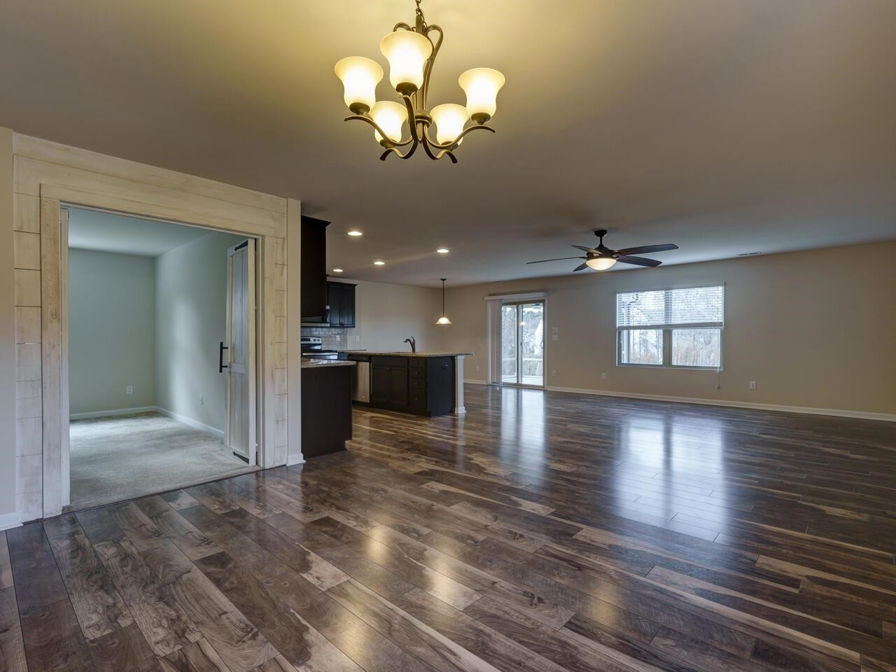 8167 Feldwig Place Raleigh, NC 27616 - Photo 5 of 51 Beautiful Barn Doors w/ Shiplap Accent for Office. Flex/Play/Dining Space