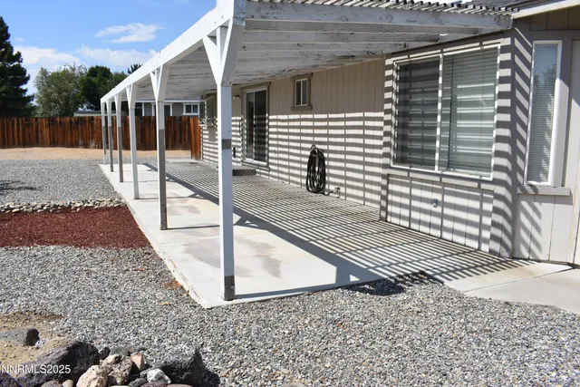 a backyard of a house