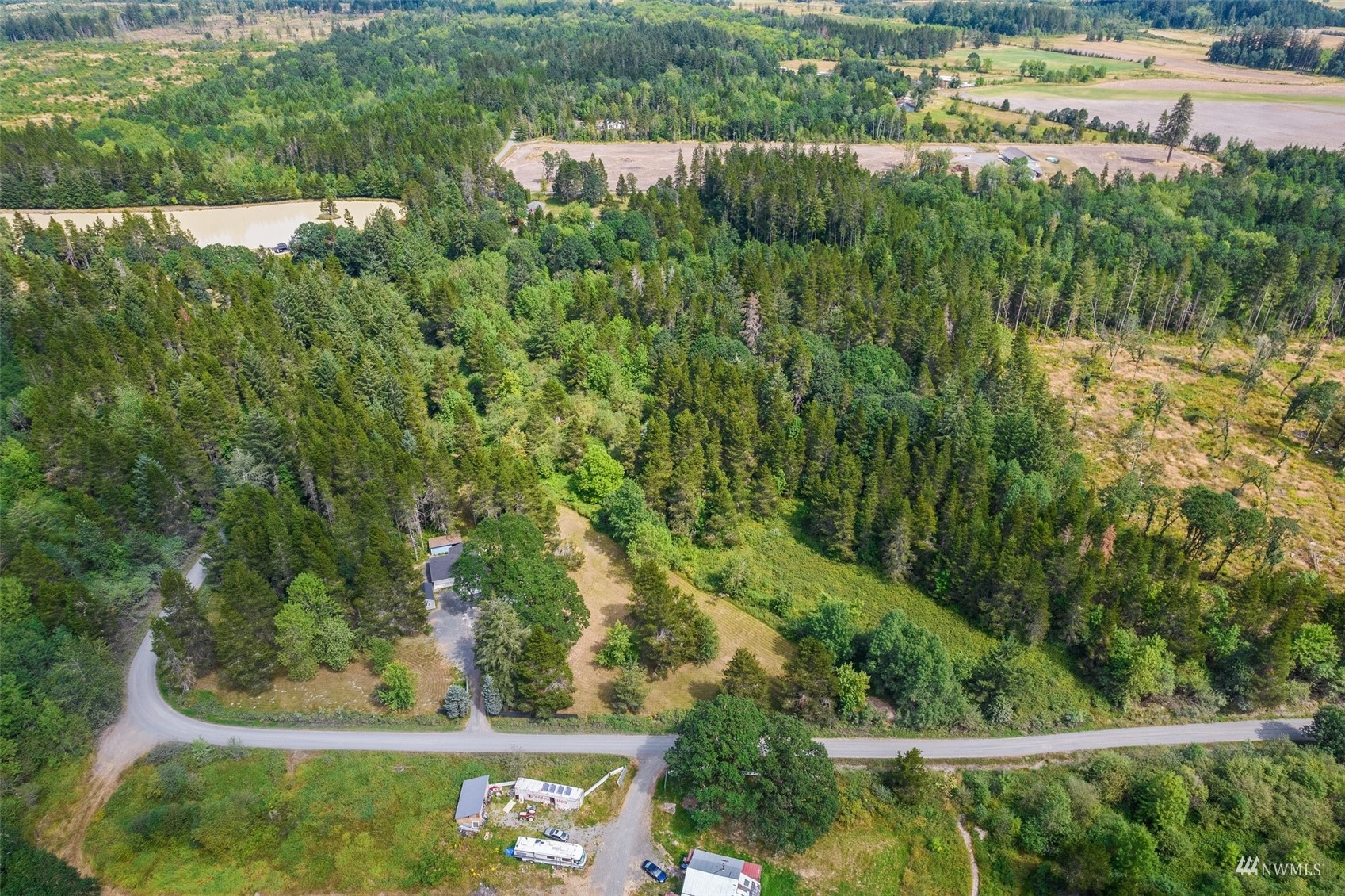 187 Pine Tree Road Toledo, WA 98591 - Photo 7 of 31 an aerial view of residential houses with outdoor space and trees