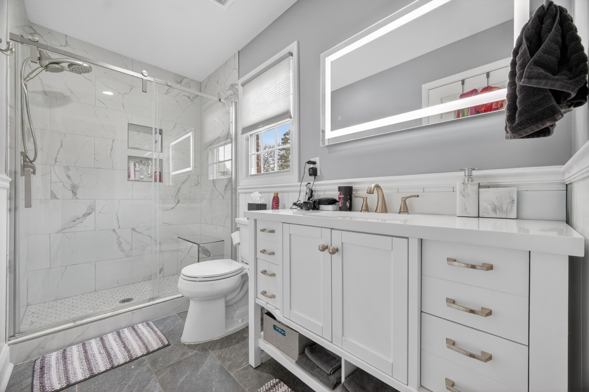 5 Camper Creek Road Fayetteville, TN 37334 - Photo 33 of 51 a bathroom with a sink a toilet and shower