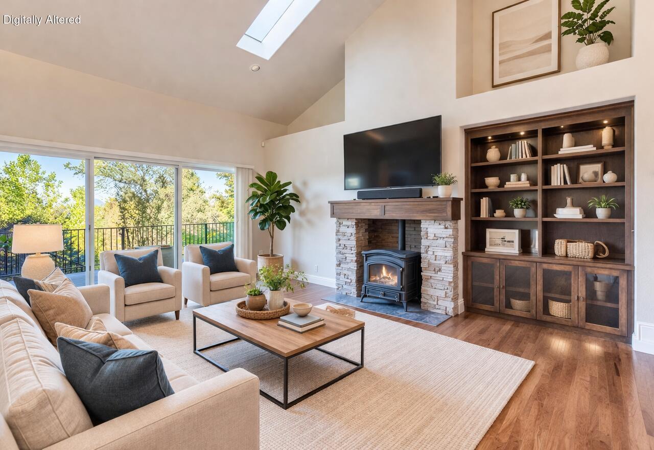 3126 Riesling Path Redding, CA 96001 - Photo 3 of 32 a living room with furniture fireplace and flat screen