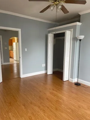 a view of a livingroom with a chandelier