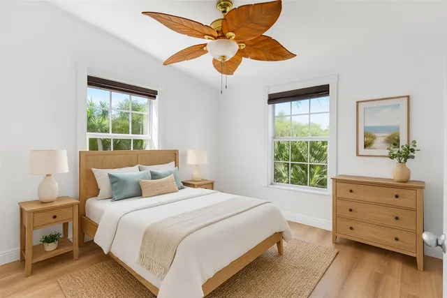 a view of large building with wooden floor