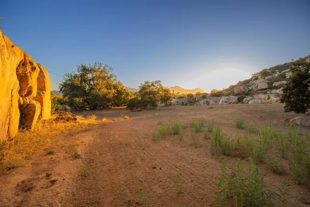 a view of a city with mountain