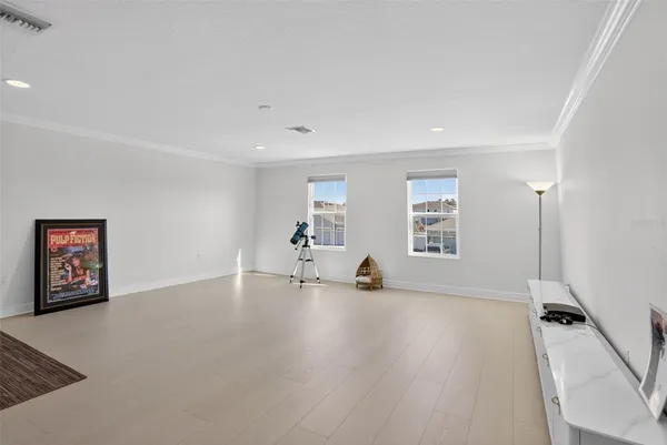 a bathroom with a sink vanity and a mirror