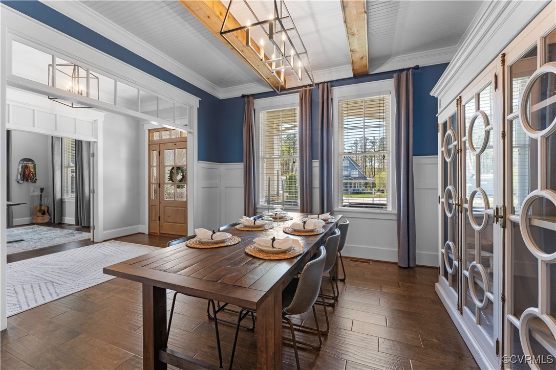 2437 Mitchells Mill Drive Midlothian, VA 23112 - Photo 6 of 50 a view of a dining room with furniture window and wooden floor