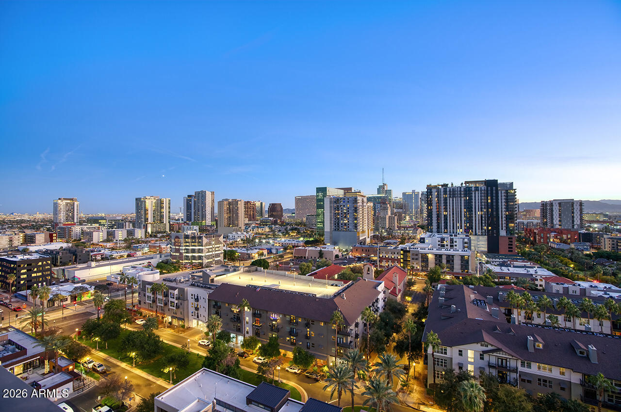 a city view with buildings