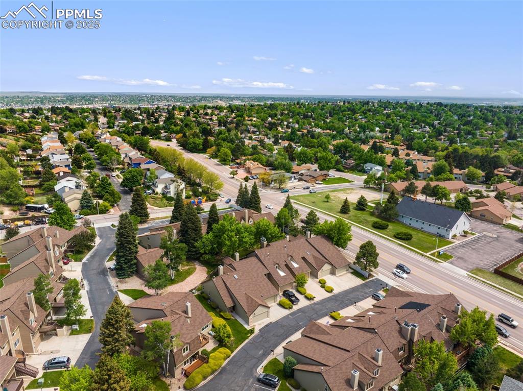 4835 Castledown Road Colorado Springs, CO 80917 - Photo 24 of 29 an aerial view of a city