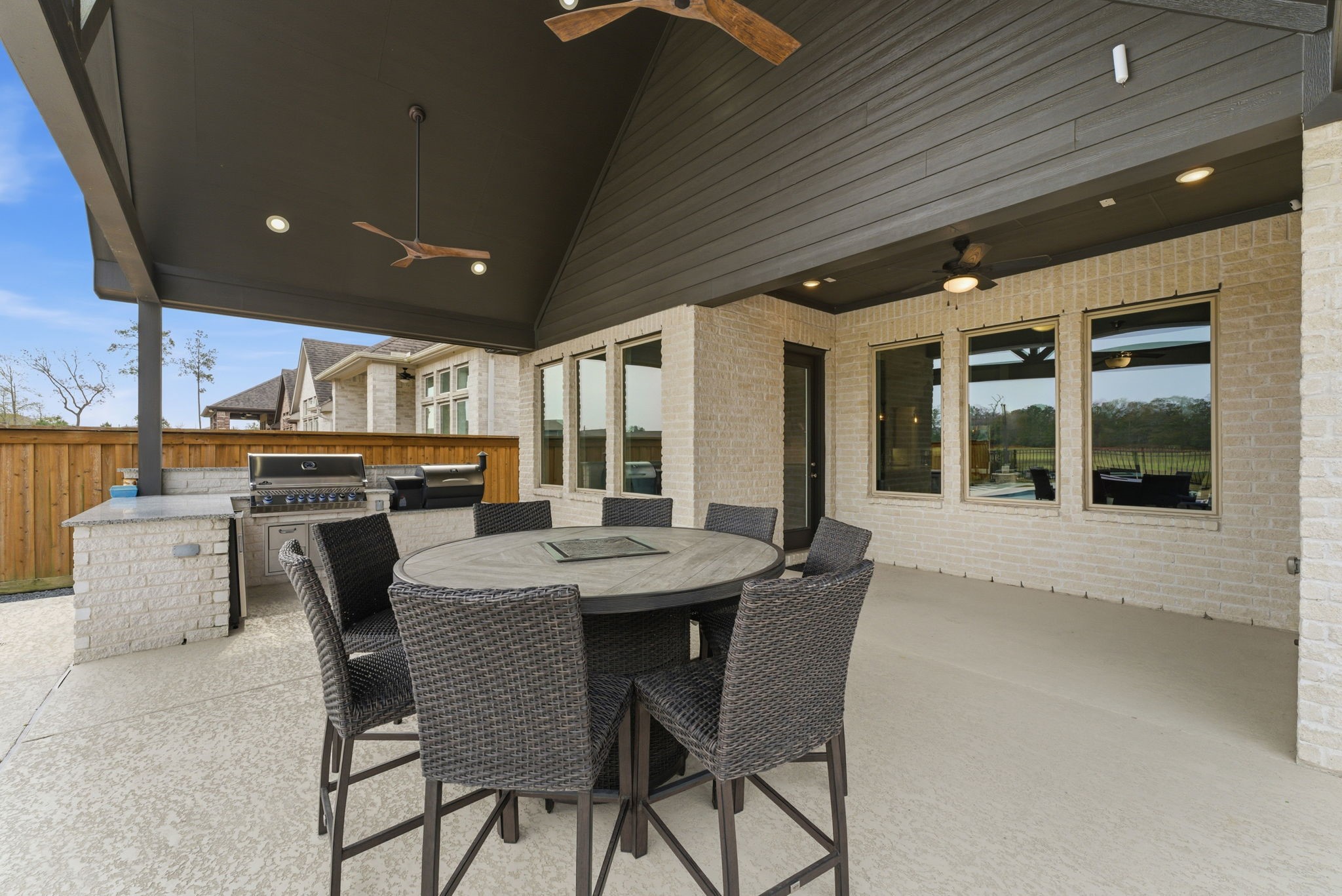 28117 Woodland Bend Way Spring, TX 77386 - Photo 30 of 48 Covered patio with outdoor kitchen.