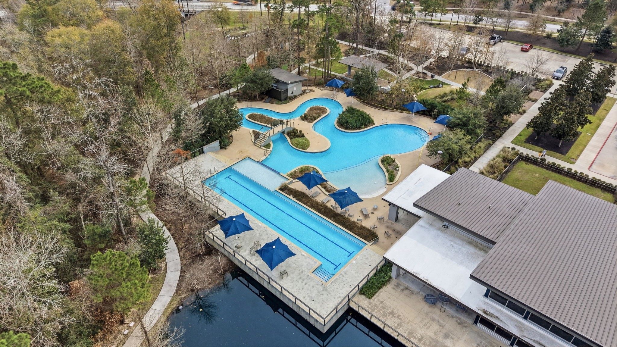 28117 Woodland Bend Way Spring, TX 77386 - Photo 41 of 48 Lazy river and lap pool!