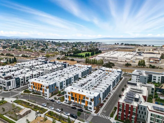 an aerial view of a city