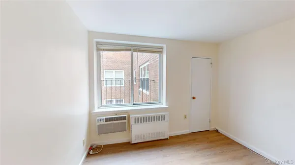 an empty room with a window