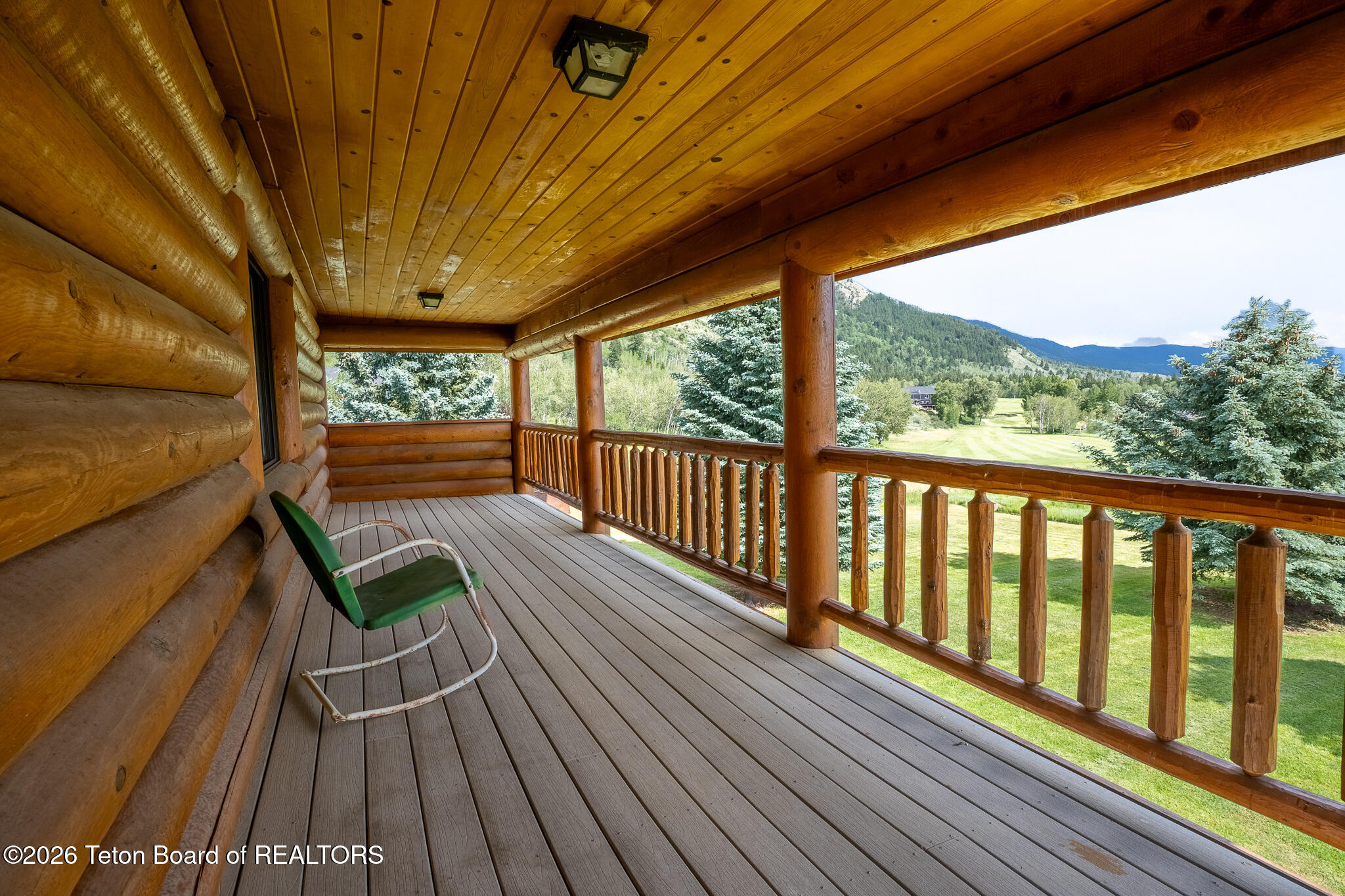 112 Canyon Pines Way Star Valley Ranch, WY 83127 - Photo 40 of 43 Upstairs Covered Balcony