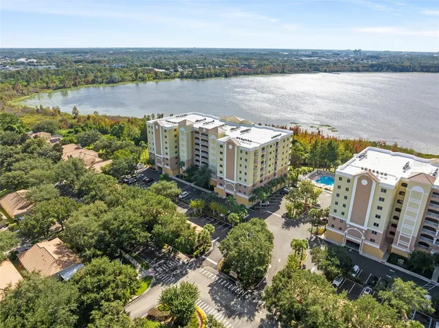 a view of a city with lake