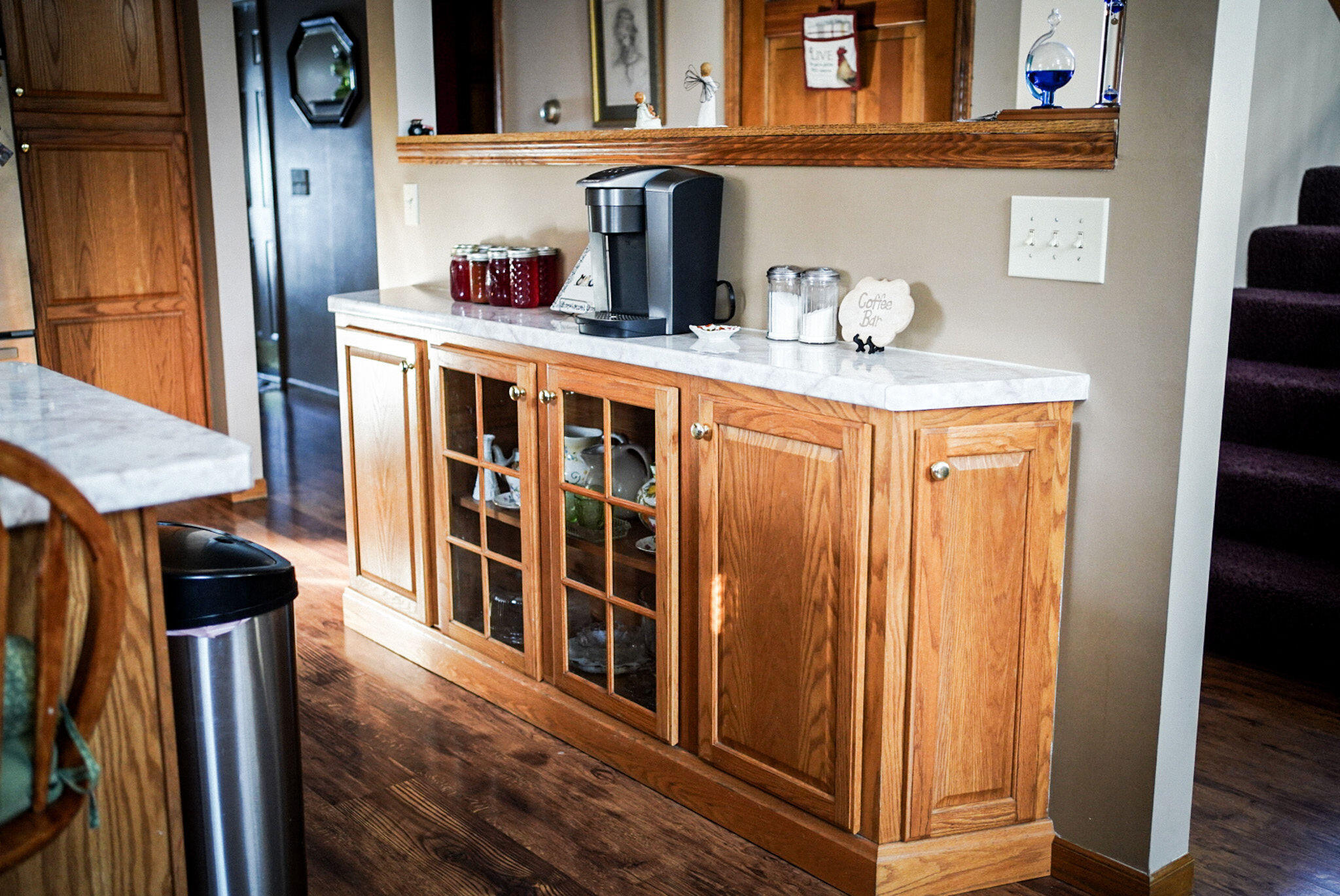 10847 West 700 South Rensselaer, IN 47978 - Photo 7 of 12 a room with stainless steel appliances granite countertop a refrigerator and a wooden floor