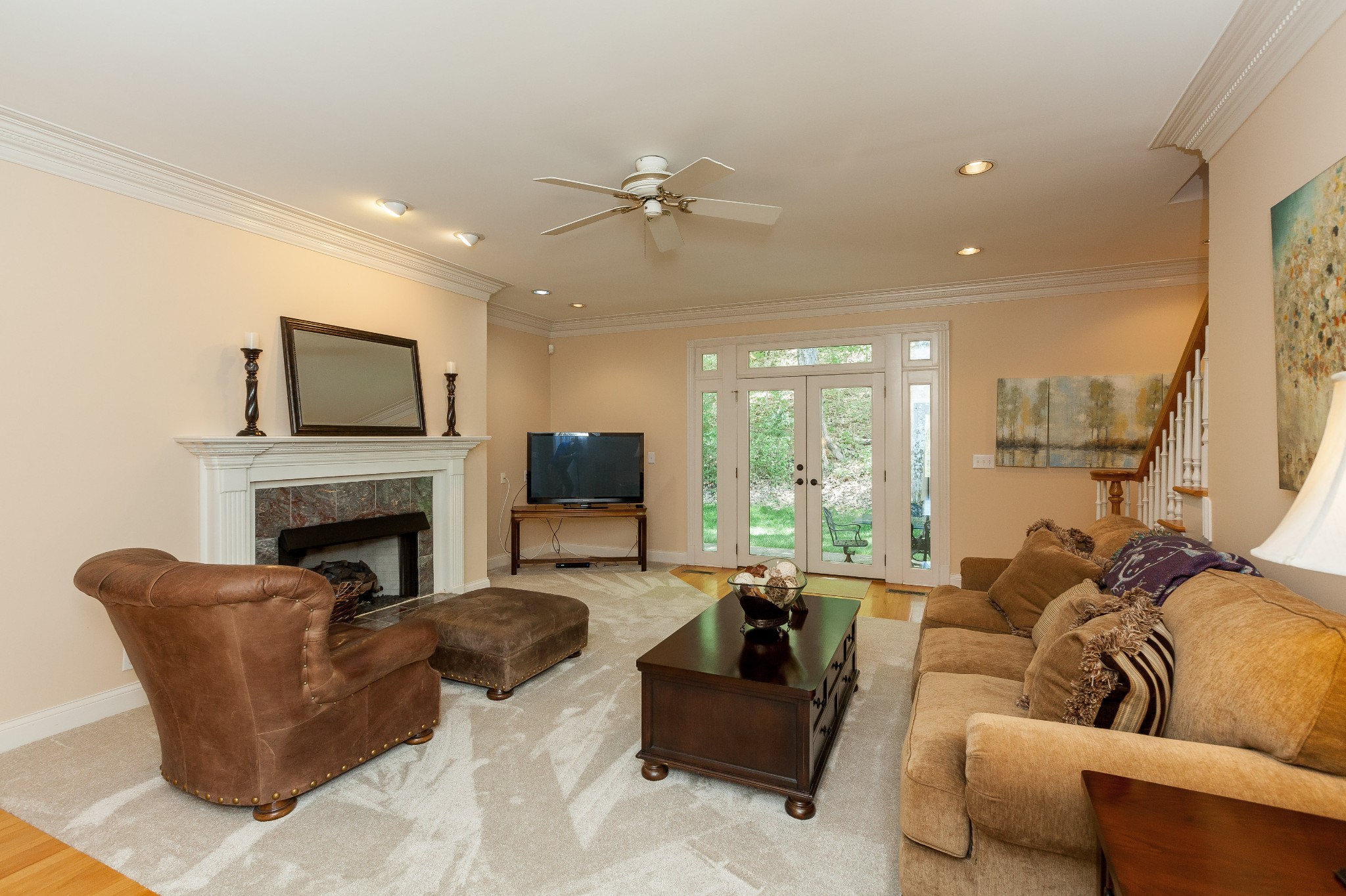 758 High Point Ridge Road Franklin, TN 37069 - Photo 15 of 28 a living room with furniture fireplace and a flat screen tv