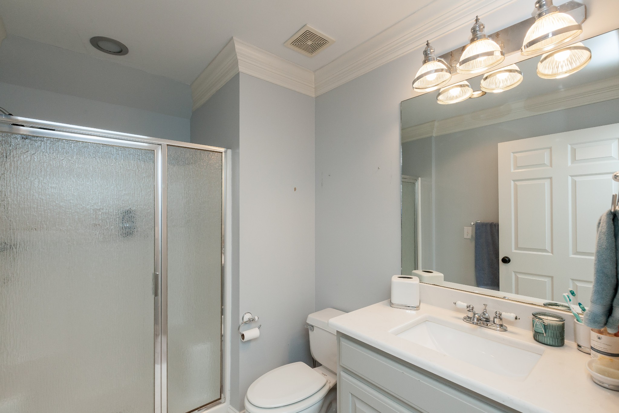 758 High Point Ridge Road Franklin, TN 37069 - Photo 21 of 28 a bathroom with a sink a toilet and shower