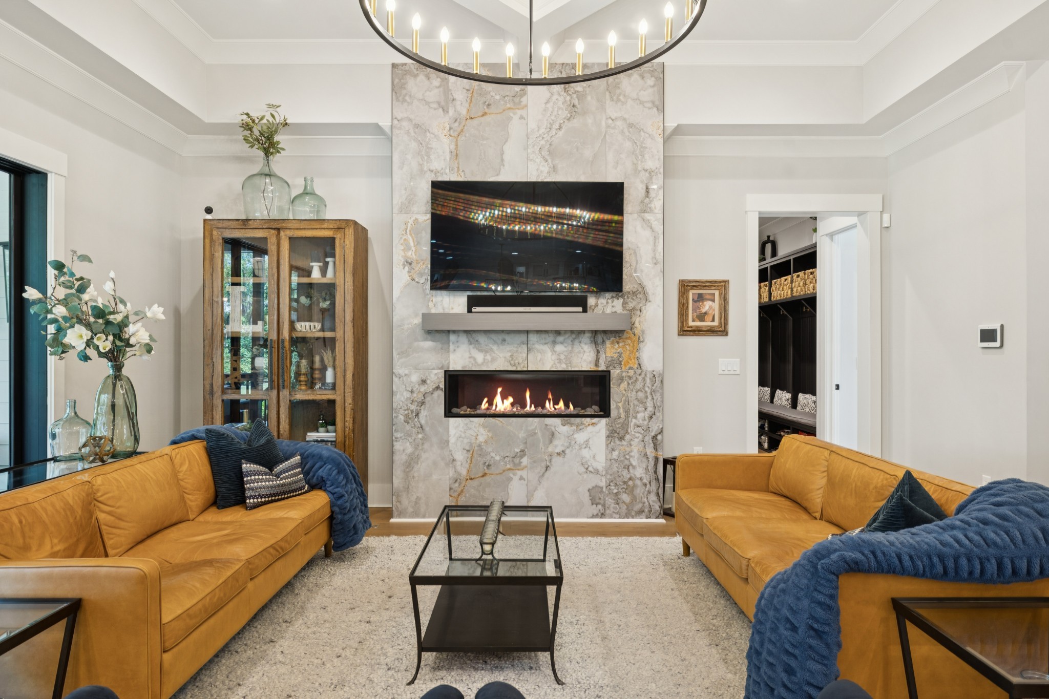 5012 Toll Rd Court Thompson's Station, TN 37179 - Photo 21 of 95 a living room with furniture and a flat screen tv