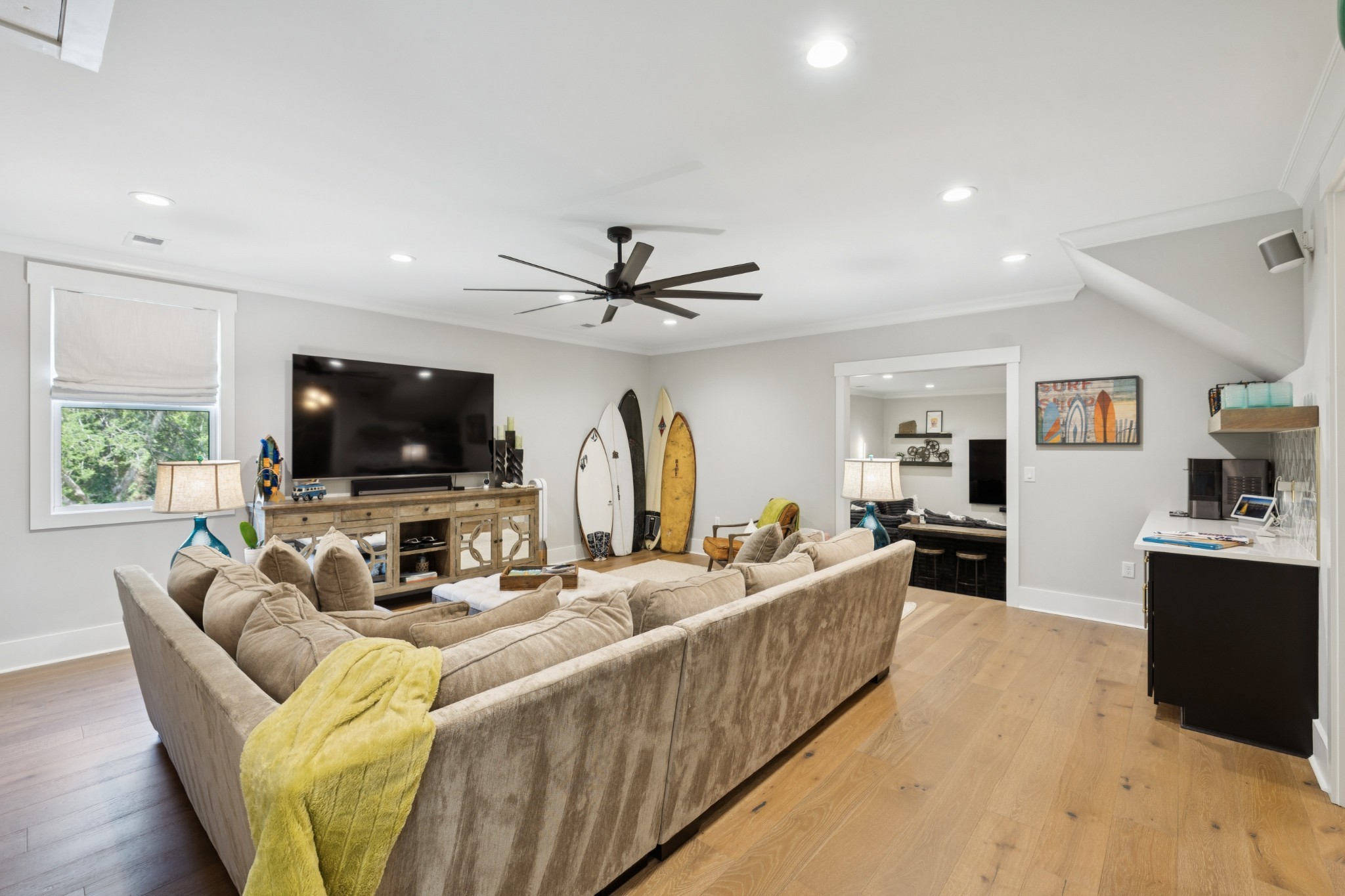 5012 Toll Rd Court Thompson's Station, TN 37179 - Photo 51 of 95 a living room with furniture and a flat screen tv
