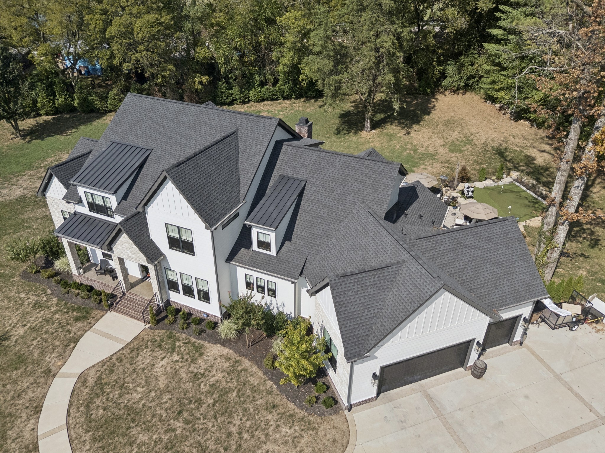 5012 Toll Rd Court Thompson's Station, TN 37179 - Photo 86 of 95 an aerial view of a house with a yard and sitting area