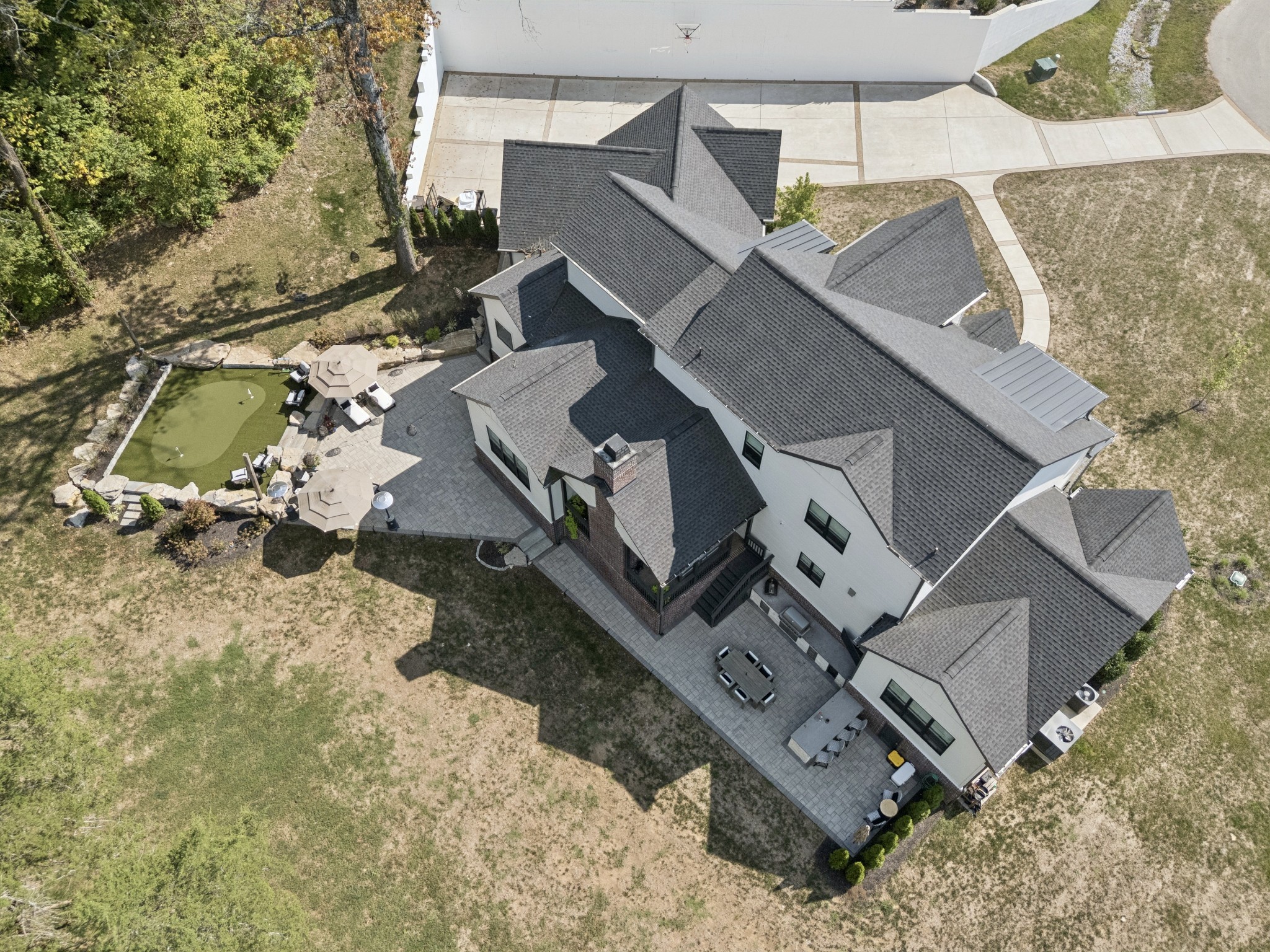 5012 Toll Rd Court Thompson's Station, TN 37179 - Photo 92 of 95 an aerial view of a house with a yard