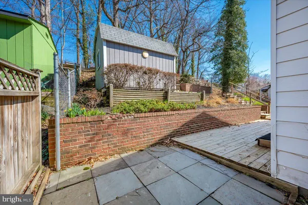 a view of a yard with a tree