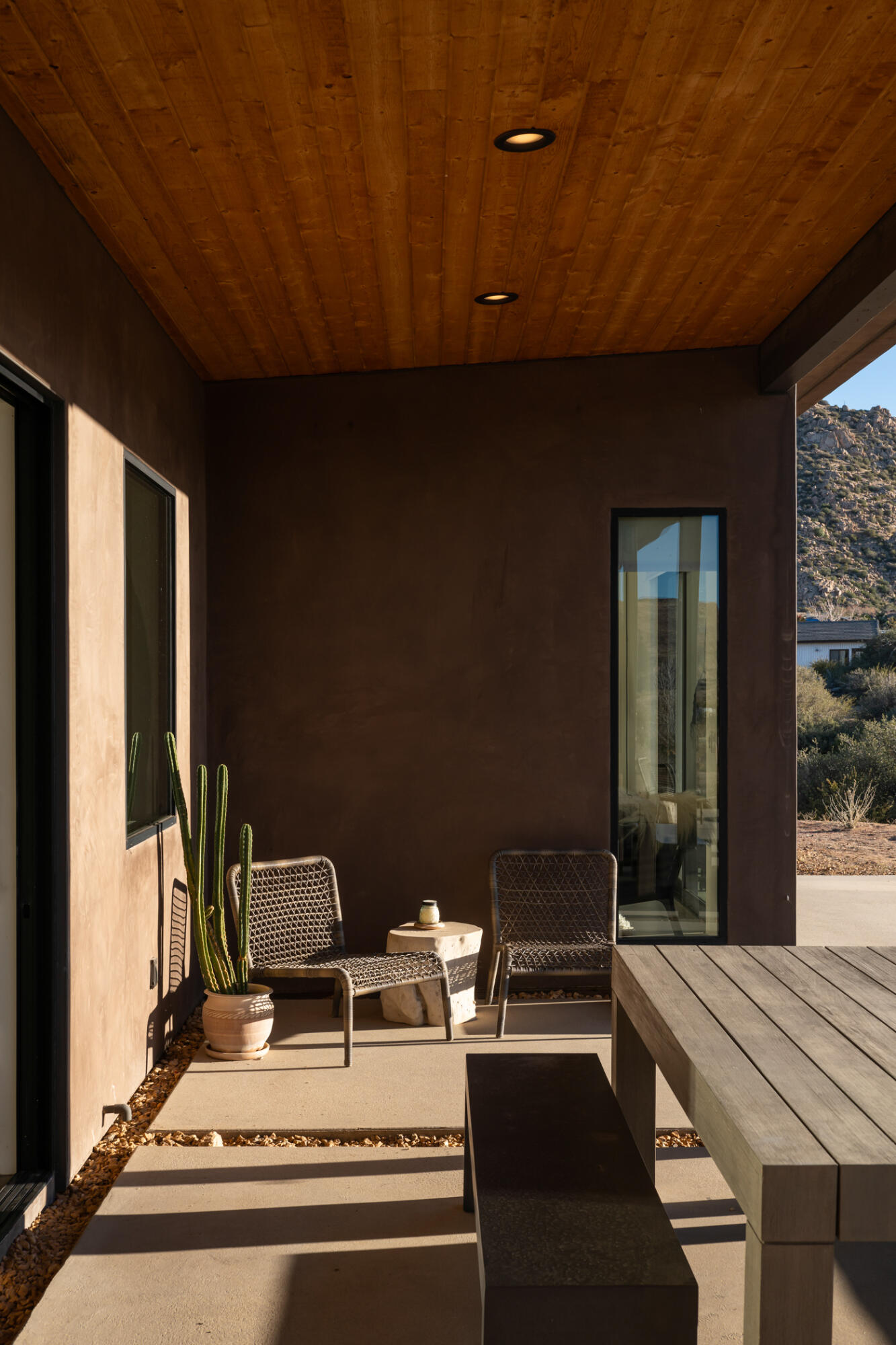5494 Bronco Road Pioneertown, CA 92268 - Photo 13 of 38 a view of balcony with couch