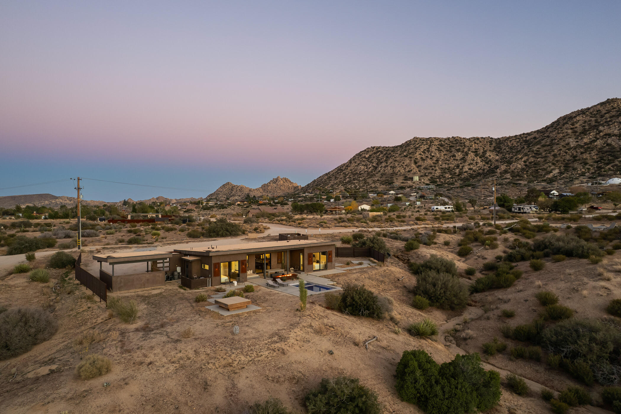 5494 Bronco Road Pioneertown, CA 92268 - Photo 38 of 38 a view of a city with tall buildings