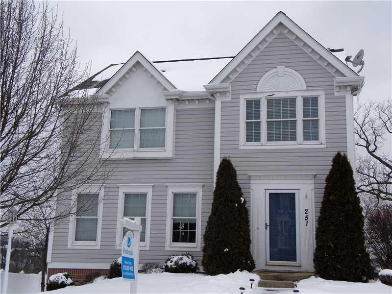 251 Randy Lane Coraopolis, PA 15108 - Photo 18 of 18 Exterior Front. Winter snows add to the appeal of this super colonial. Note: minor exterior painting scheduled as soon as weather cooperates.