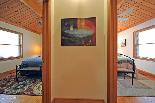 a view of a living room and furniture