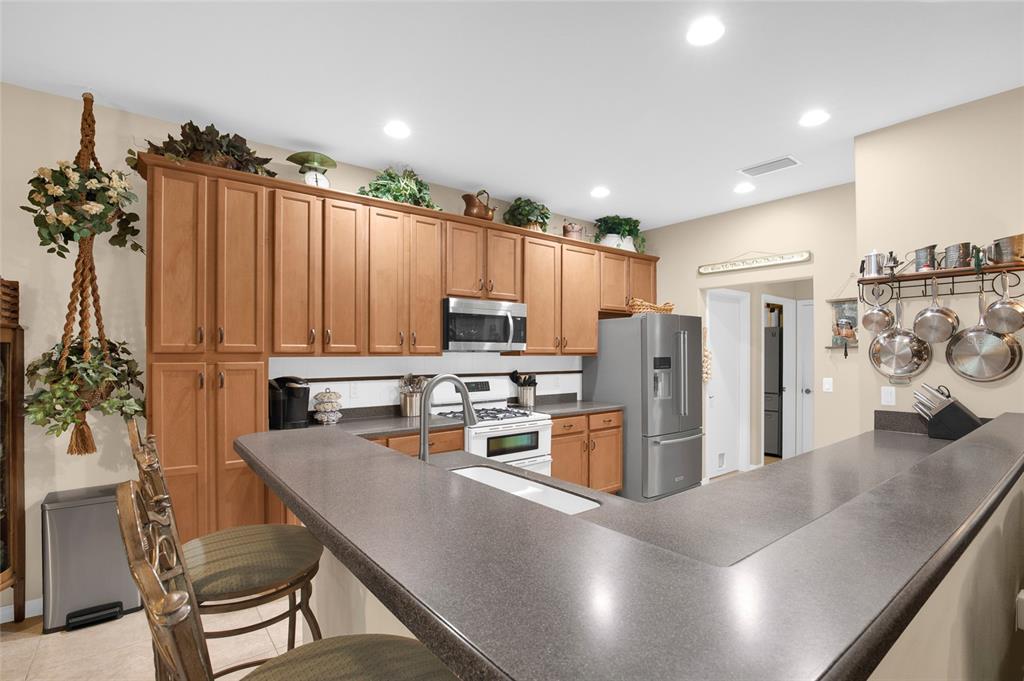 16411 Southwest 14th Avenue Road Ocala, FL 34473 - Photo 27 of 59 a kitchen with refrigerator and chairs