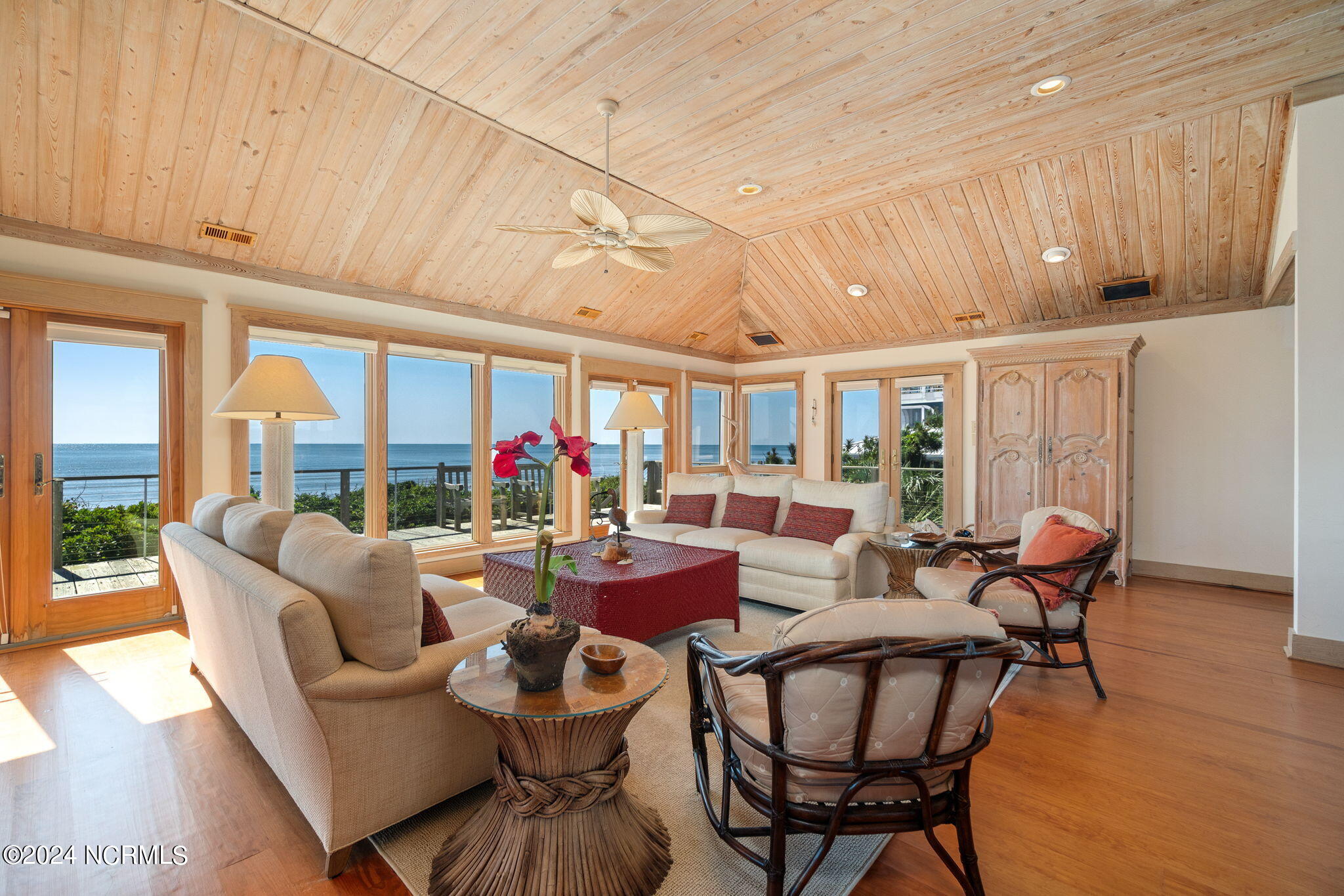 209 Salter Path Road Pine Knoll Shores, NC 28512 - Photo 15 of 73 Open living room w/ fantastic views
