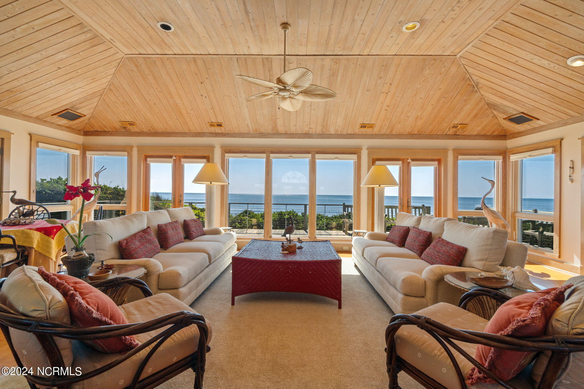 209 Salter Path Road Pine Knoll Shores, NC 28512 - Photo 4 of 73 Open living room w/ fantastic views
