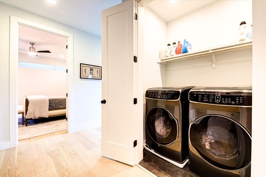 916 East 50th Street, Unit 1 Austin, TX 78751 - Photo 18 of 36 Laundry on the bedrooms level means no hauling baskets of clothes up and down the stairs!