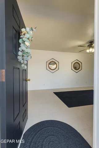 a view of a hallway with window