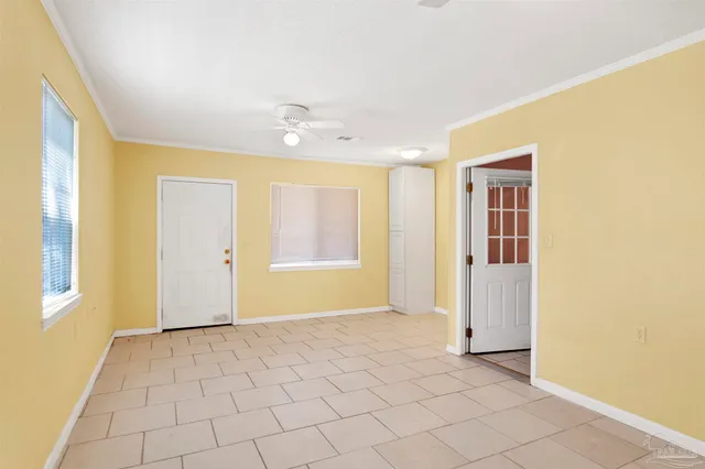 a backyard of a house