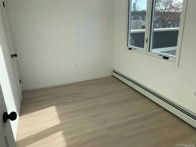 an empty room with a window