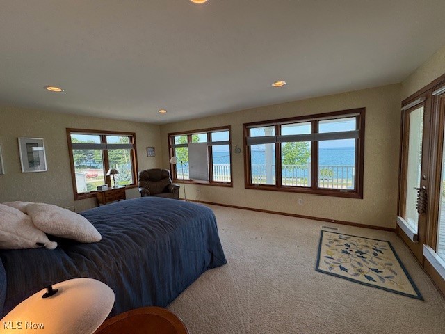 38332 Beachview Road Willoughby, OH 44094 - Photo 18 of 42 Carpeted bedroom featuring recessed lighting and door to deck